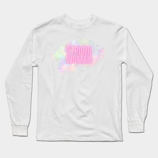 STRONG WOMAN Y2K aesthetic Long Sleeve T-Shirt by F-for-Fab